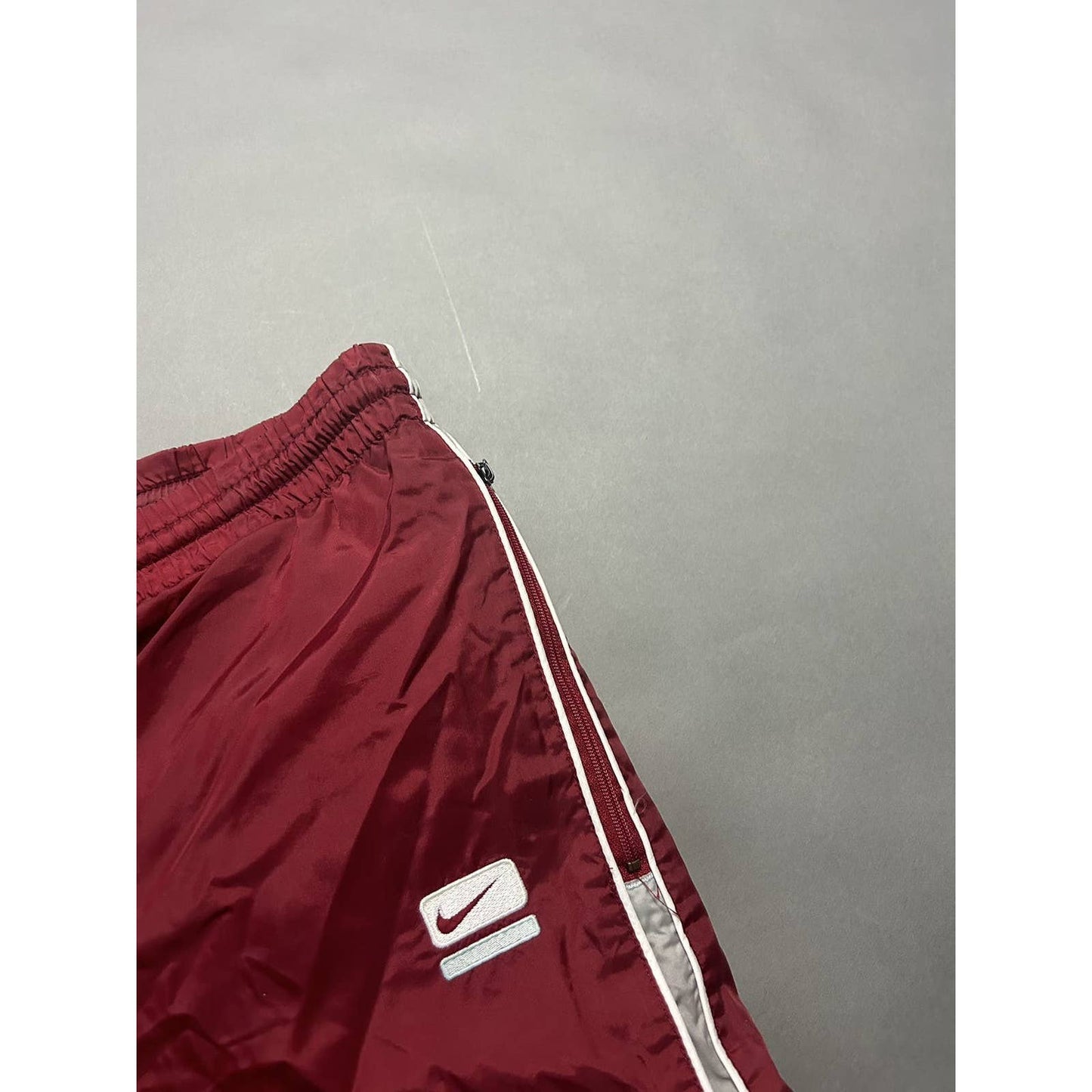 Nike vintage red nylon track pants small logo 2000s