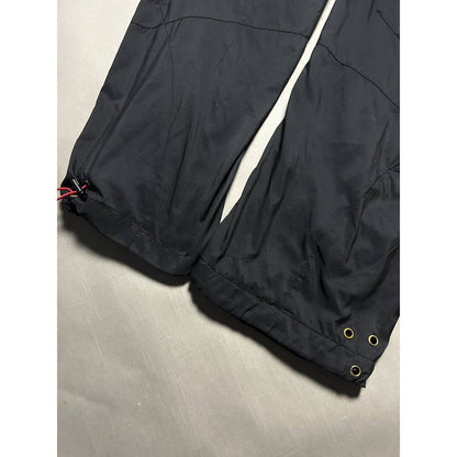 Nike vintage nylon black red track pants cargo parachute AIR