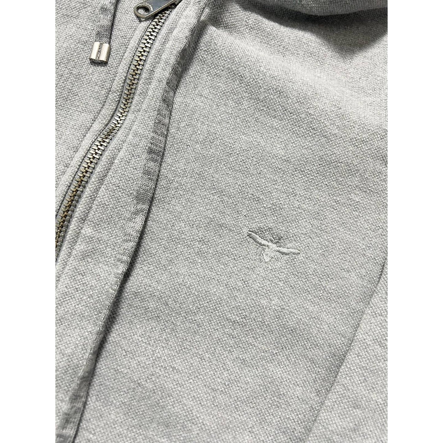 Dior Grey Bee Zip-Up Hoodie