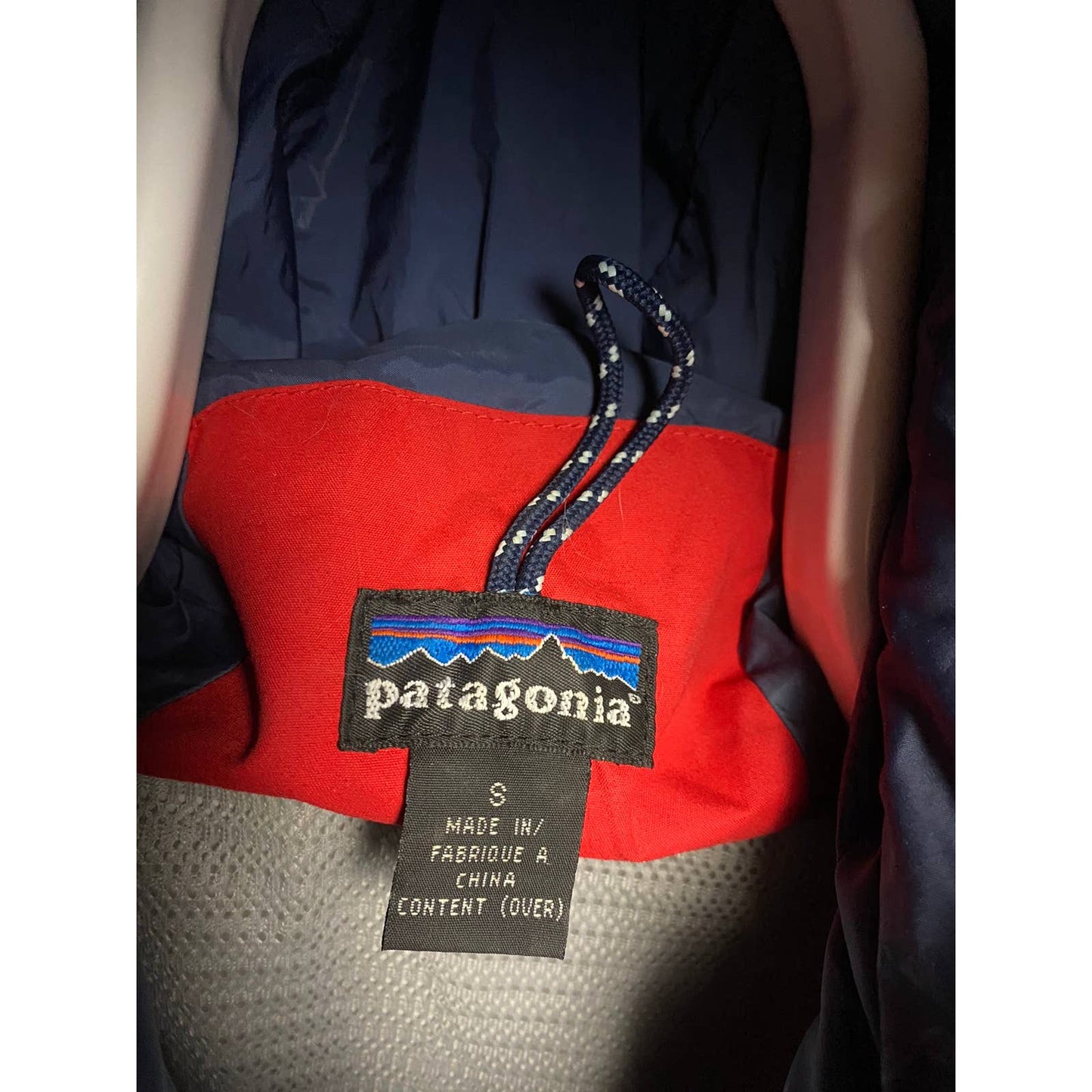 Patagonia jacket red light hooded gorpcore