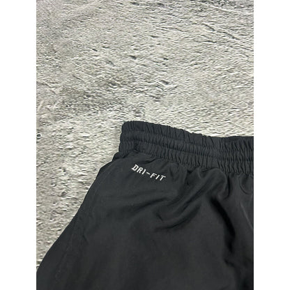 Nike vintage black nylon track pants small swoosh drill Y2K