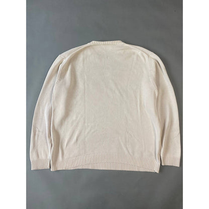 Yves Saint Laurent sweater beige vintage small logo YSL 90s