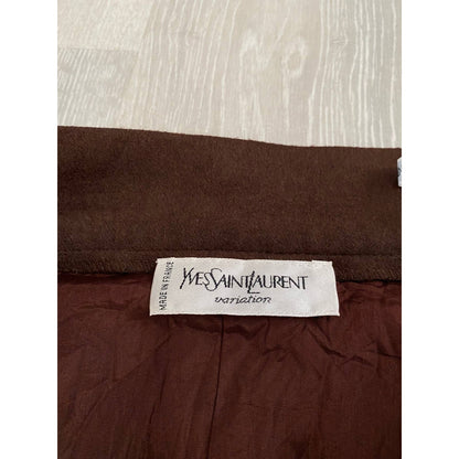 Yves Saint Laurent vintage midi skirt brown YSL Y2K