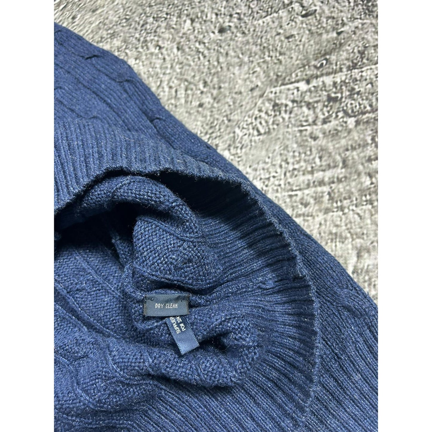 Polo Ralph Lauren blue silk sweater vintage knit