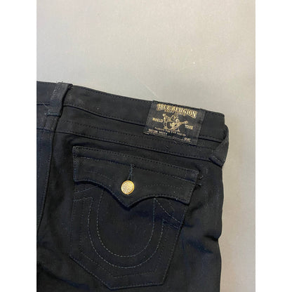 True Religion black gold pants Y2K stretchy slim