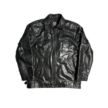 Jack Daniels vintage leather jacket black