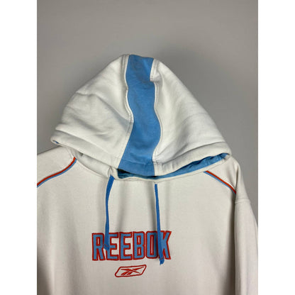 90s Reebok vintage spell out hoodie white sweatshirt