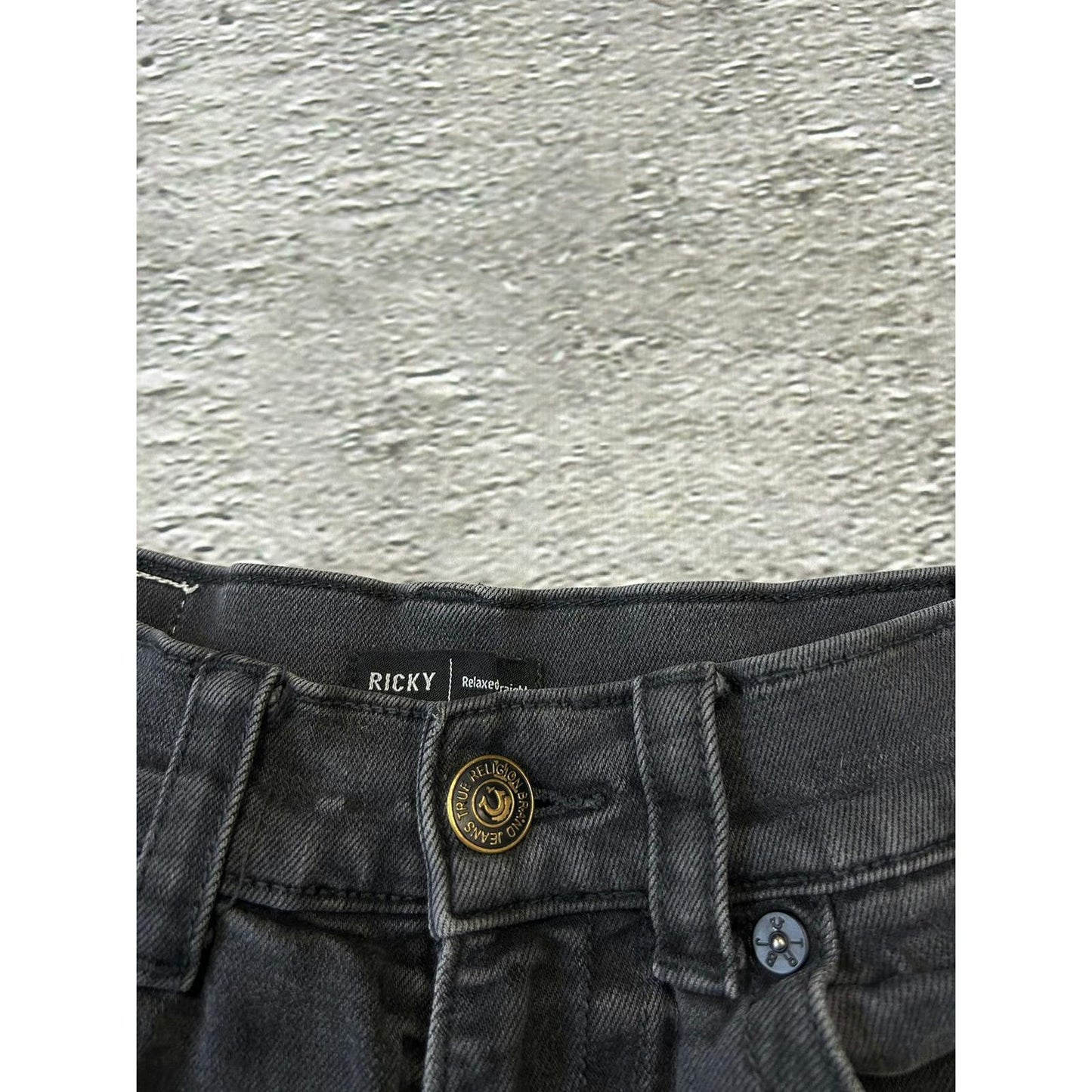 True Religion vintage black jeans denim pants Y2K