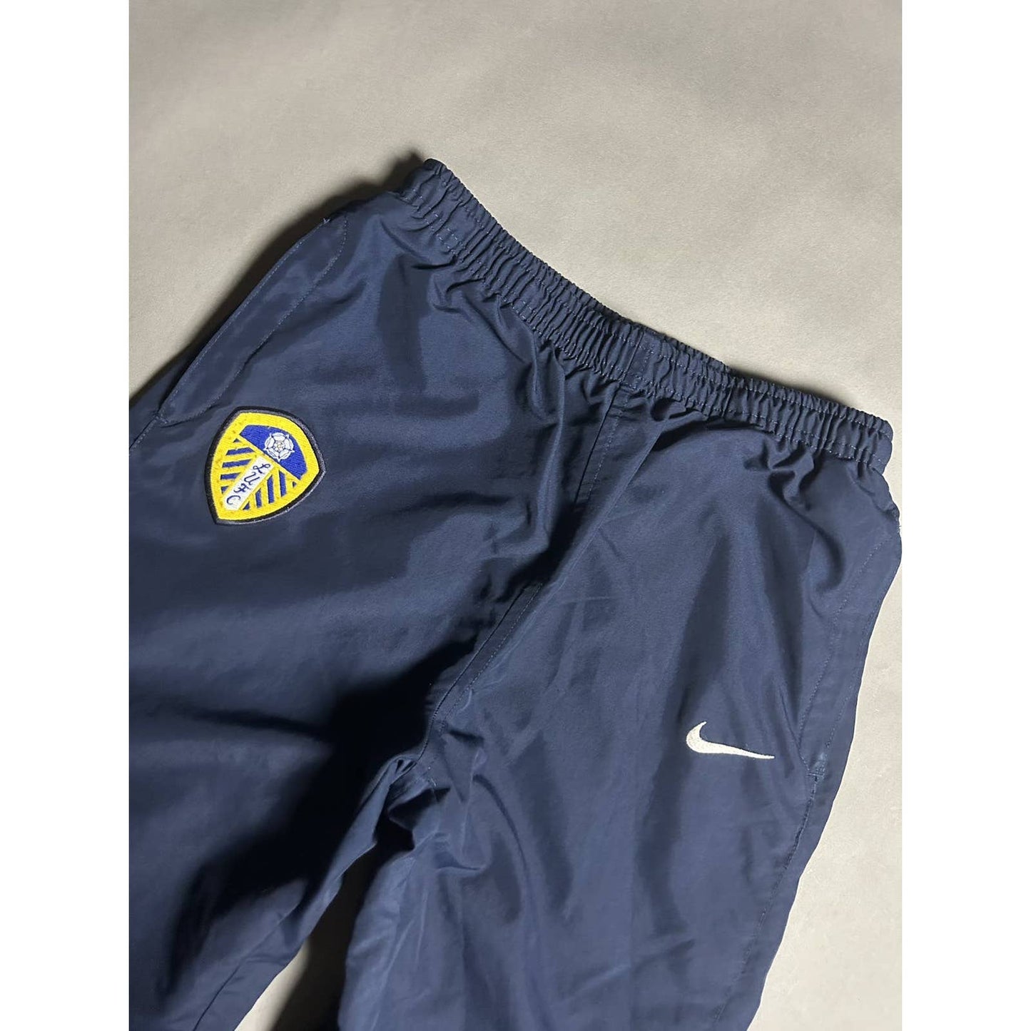 Nike Leeds United vintage navy nylon track pants