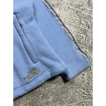 The North Face fleece hoodie vintage baby blue grey