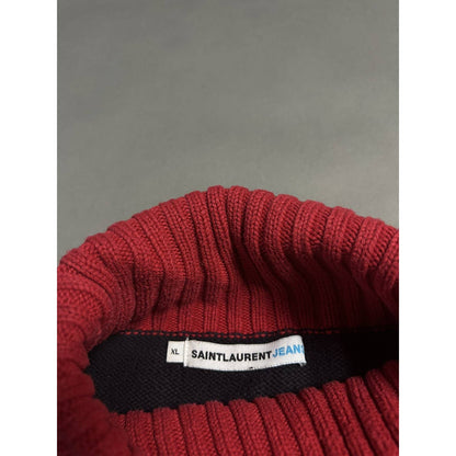 YSL sweater turtleneck black red Saint Laurent Jeans