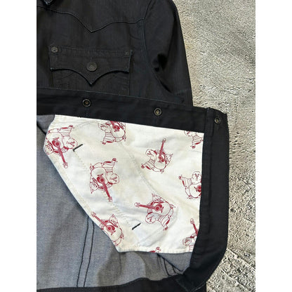 True Religion denim jacket black vintage Y2K