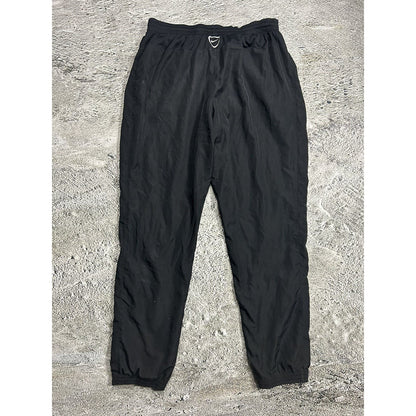 Nike vintage black nylon track pants small swoosh drill Y2K