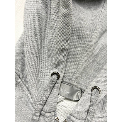 Dior Grey Bee Zip-Up Hoodie