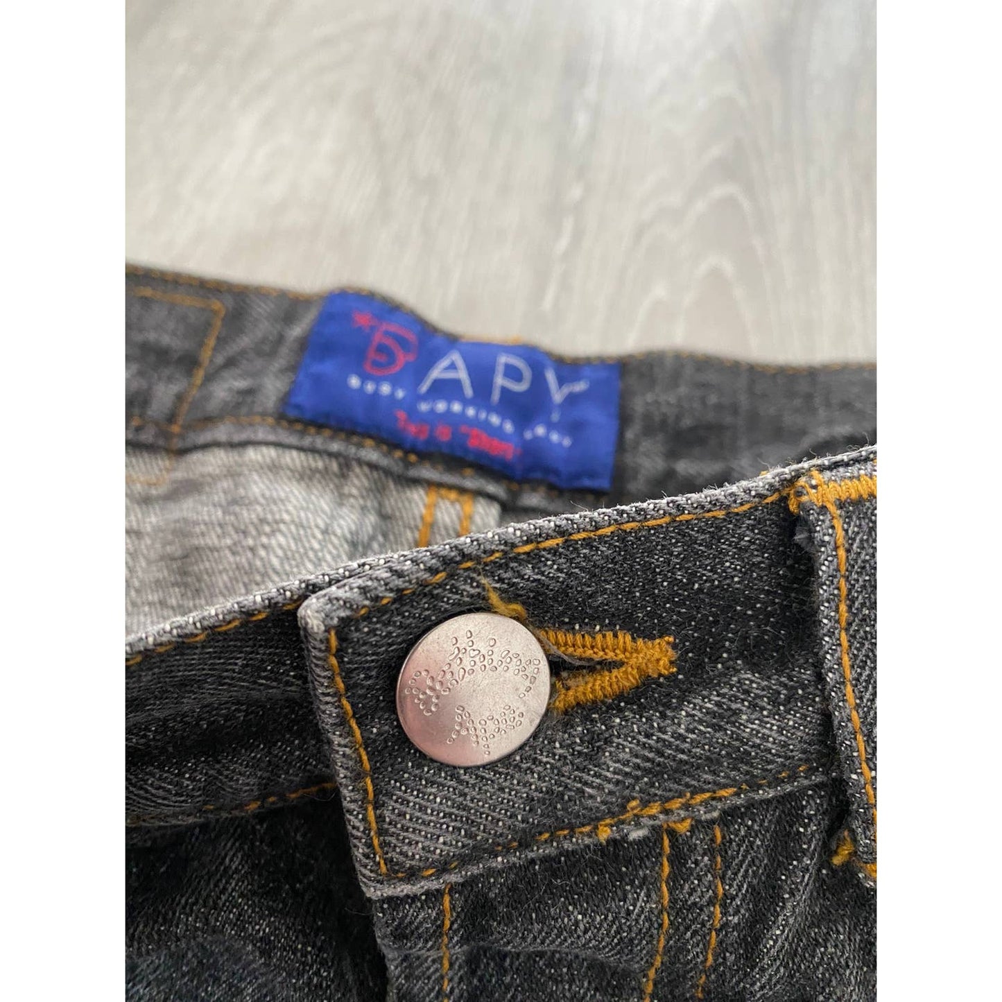 Bape jeans cat Face logo grey selvedge Bape Japanese denim