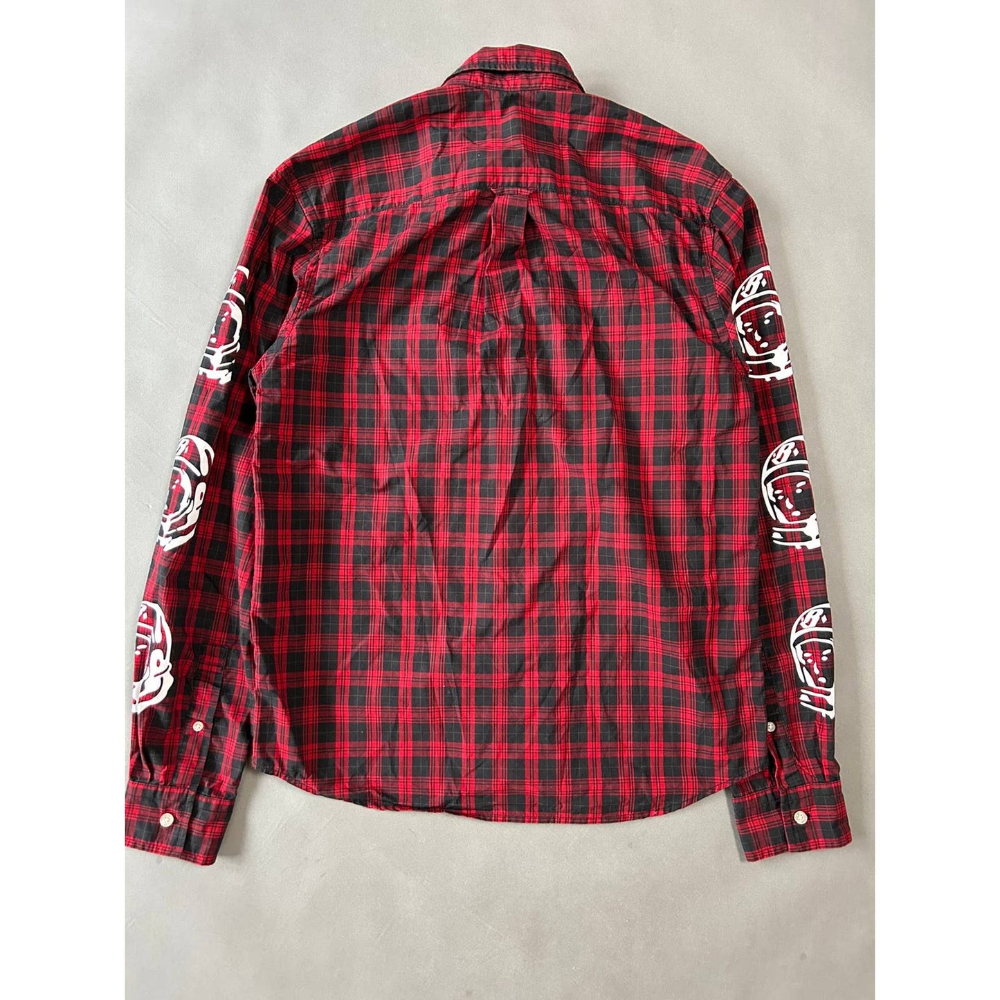 BBC shirt billionaire Boys Club tartan long sleeve red black