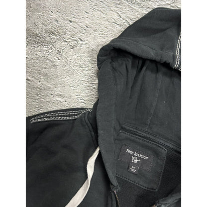 True Religion black track suit vintage zip hoodie sweatpants