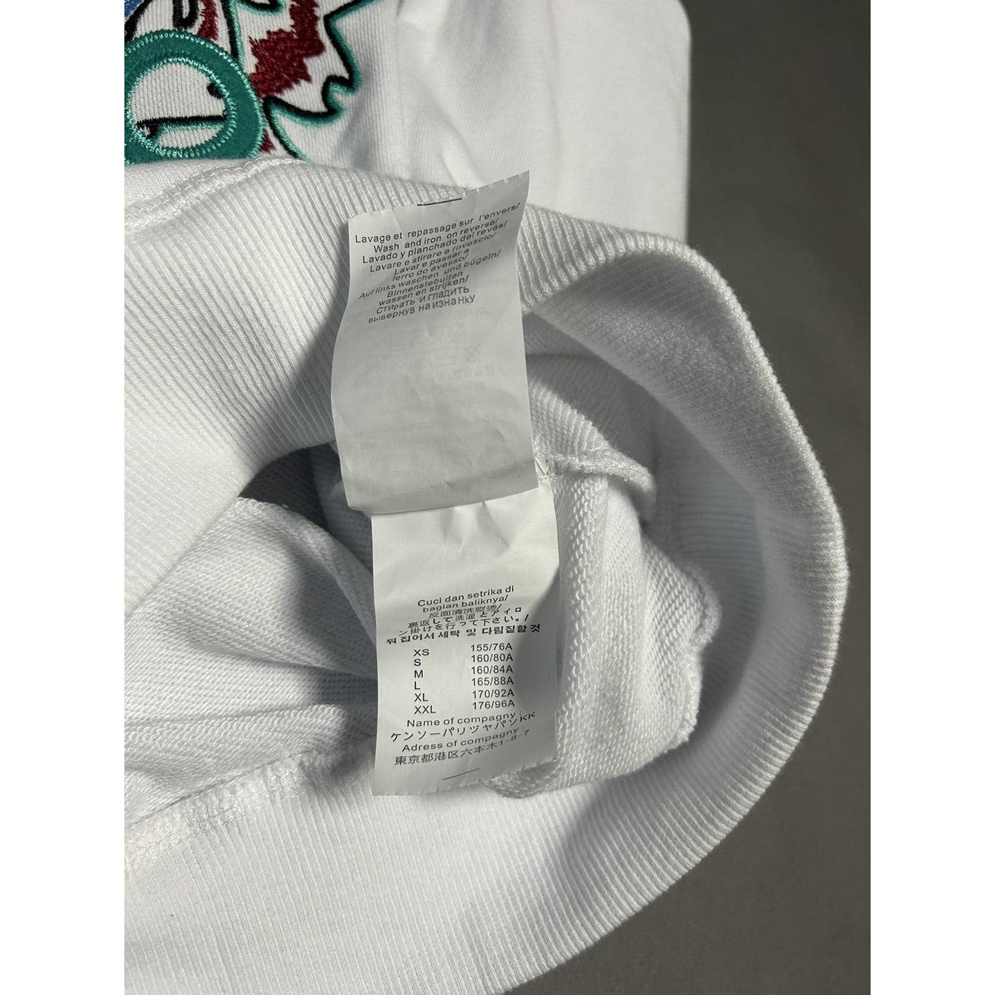 Kenzo sweatshirt big logo Tiger Paris white