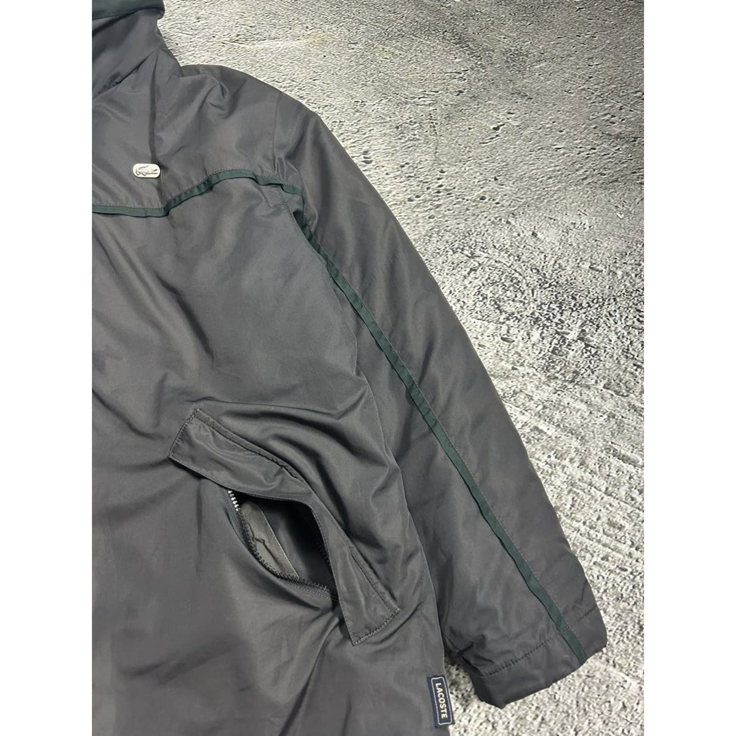 Lacoste vintage grey jacket hooded