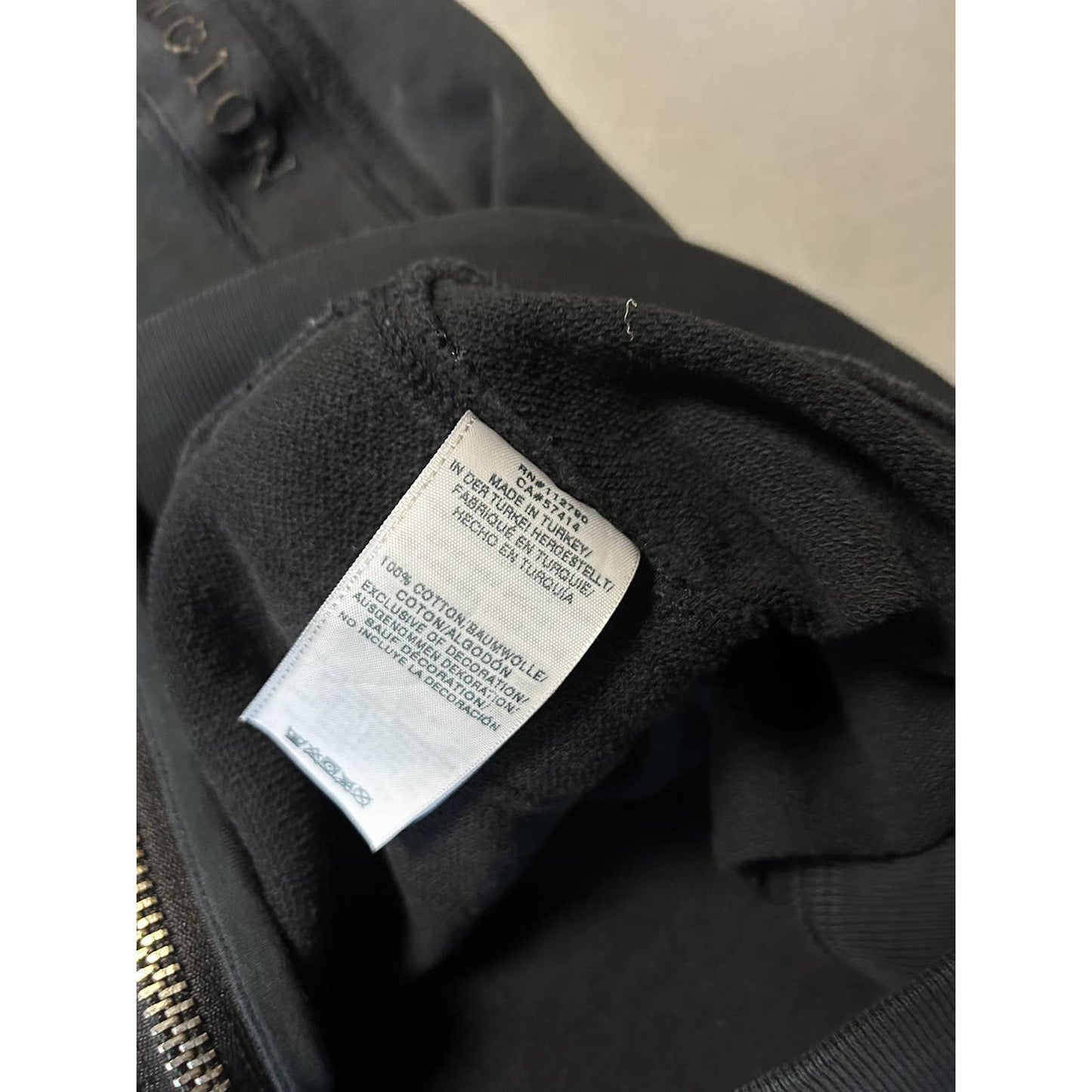 True Religion zip hoodie vintage black Y2K