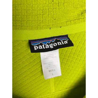 Patagonia vintage neon green fleece half zip