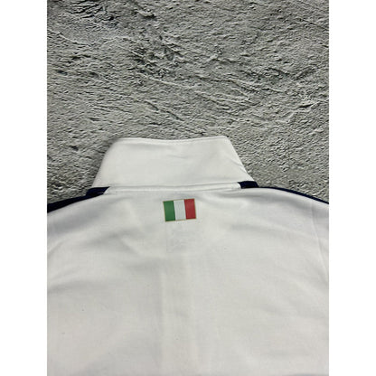 Puma Italy white football sweatshirt quarterzip