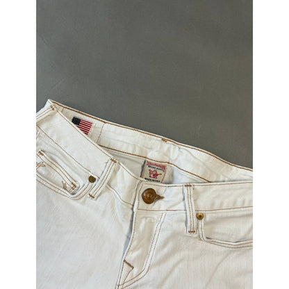 True Religion vintage white jeans denim pants Y2K