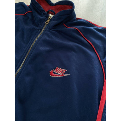 Nike zip sweatshirt track jacket navy red 90s vintage