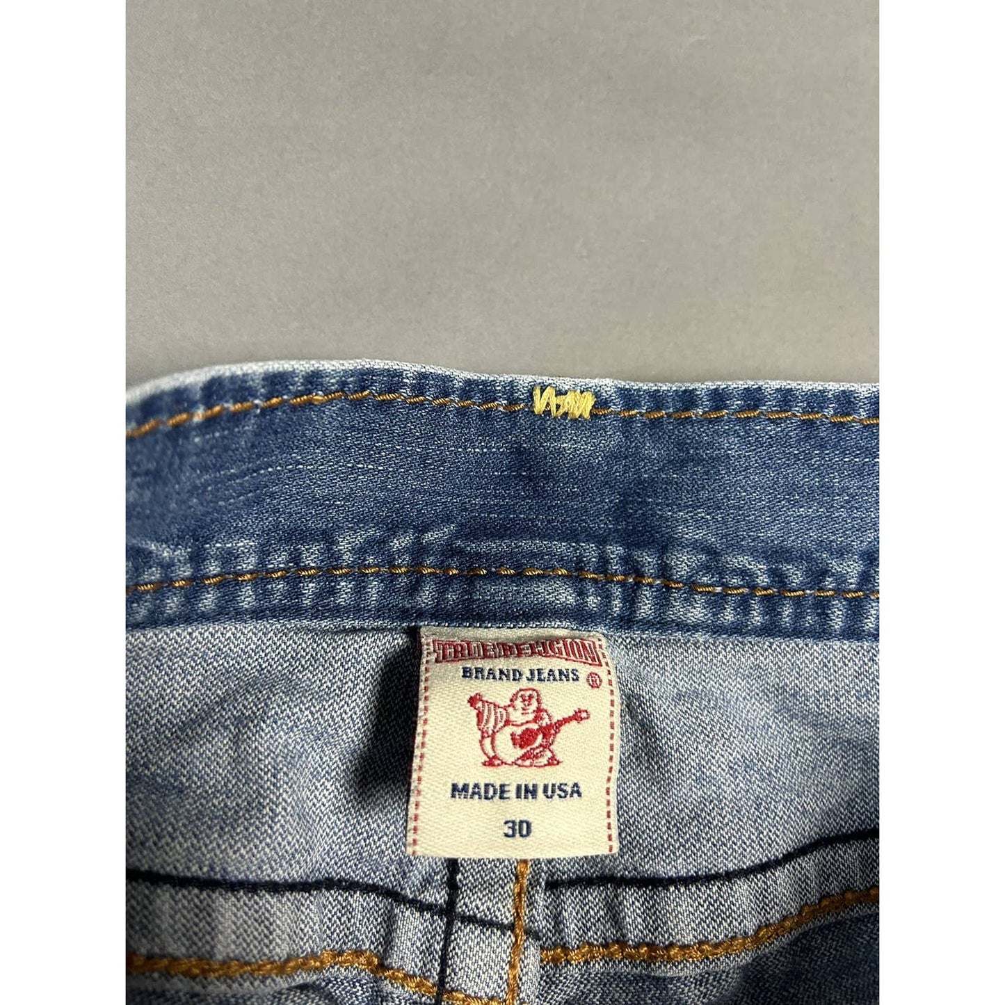 True Religion vintage navy jeans big logo horseshoe