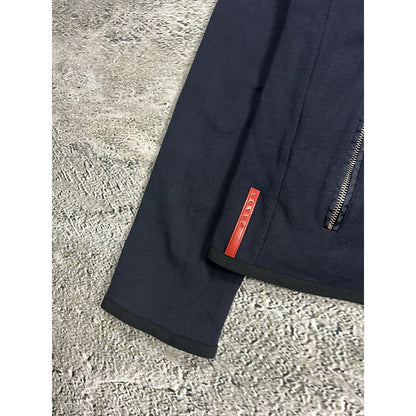 Prada zip sweatshirt tech fleece navy red tab vintage