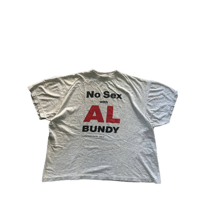 No Sex with Al Bundy vintage T-shirt grey 1992 Gul cropped