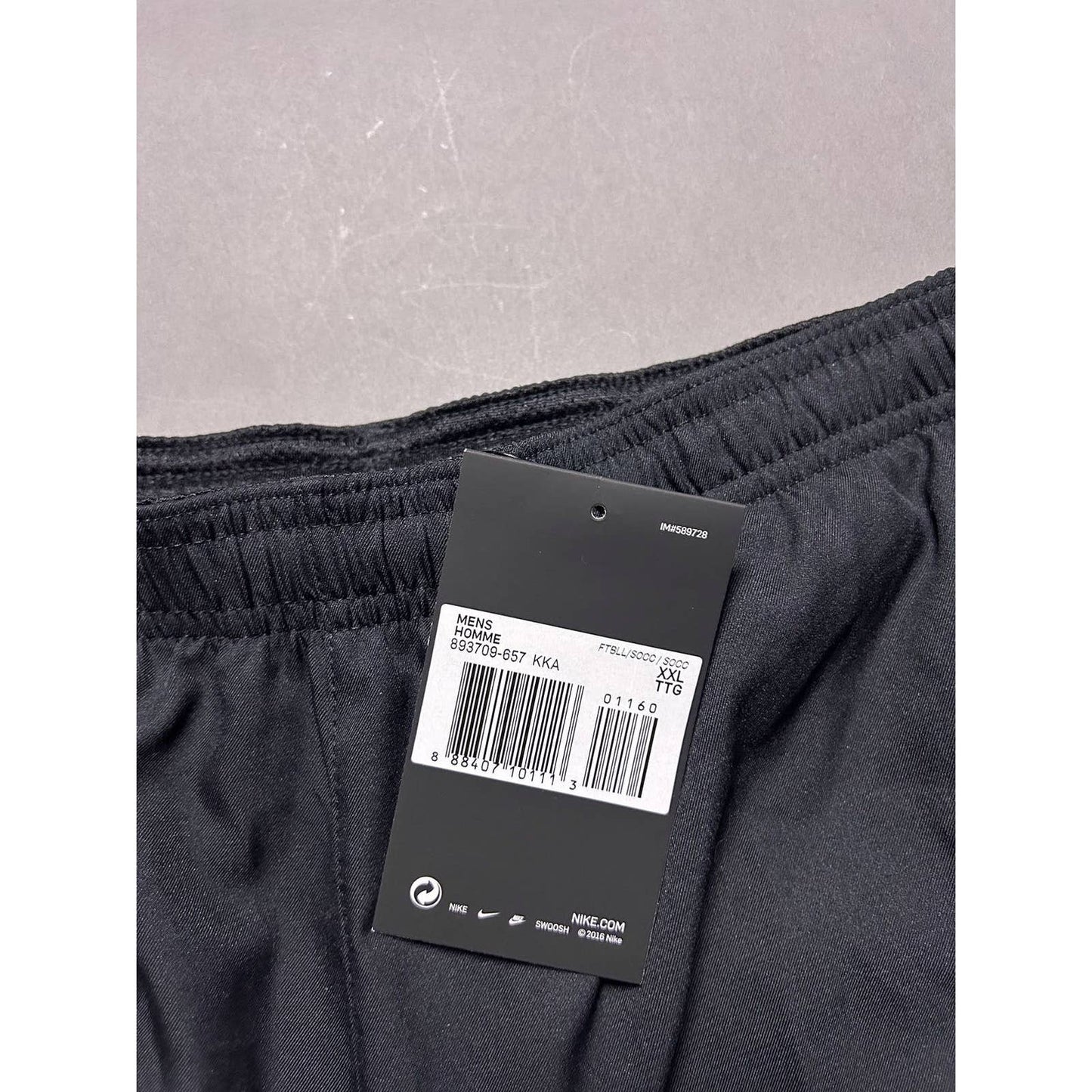 Nike black nylon track pants small swoosh drill Y2K