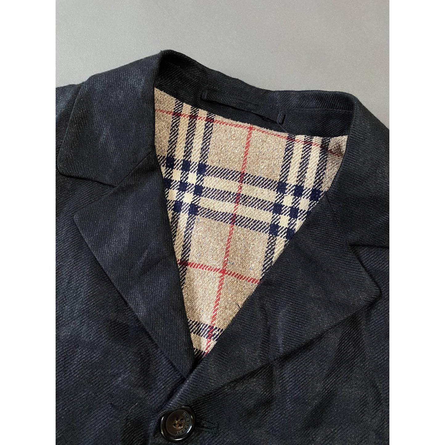 Burberry vintage black coat nova check