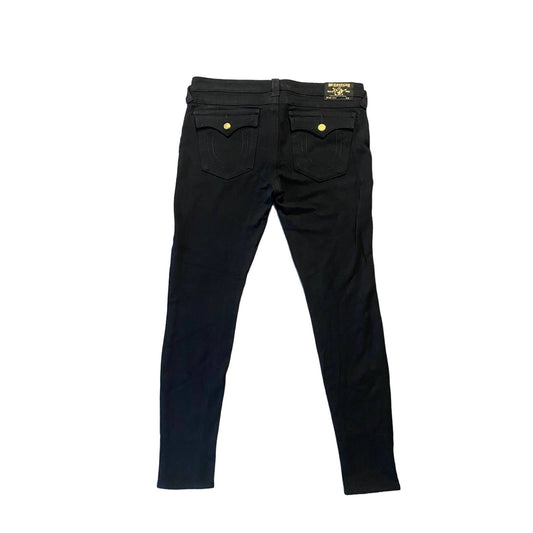 True Religion black gold pants Y2K stretchy slim