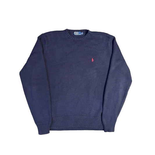 Polo Ralph Lauren navy sweater vintage knit