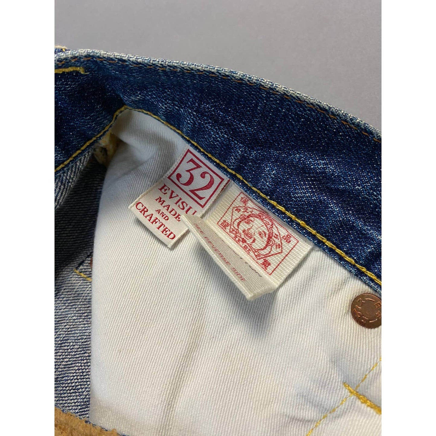 Evisu jeans daicock vintage selvedge denim Paris big logo