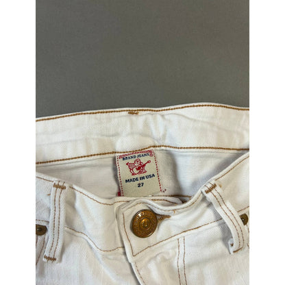 True Religion vintage white jeans denim pants Y2K