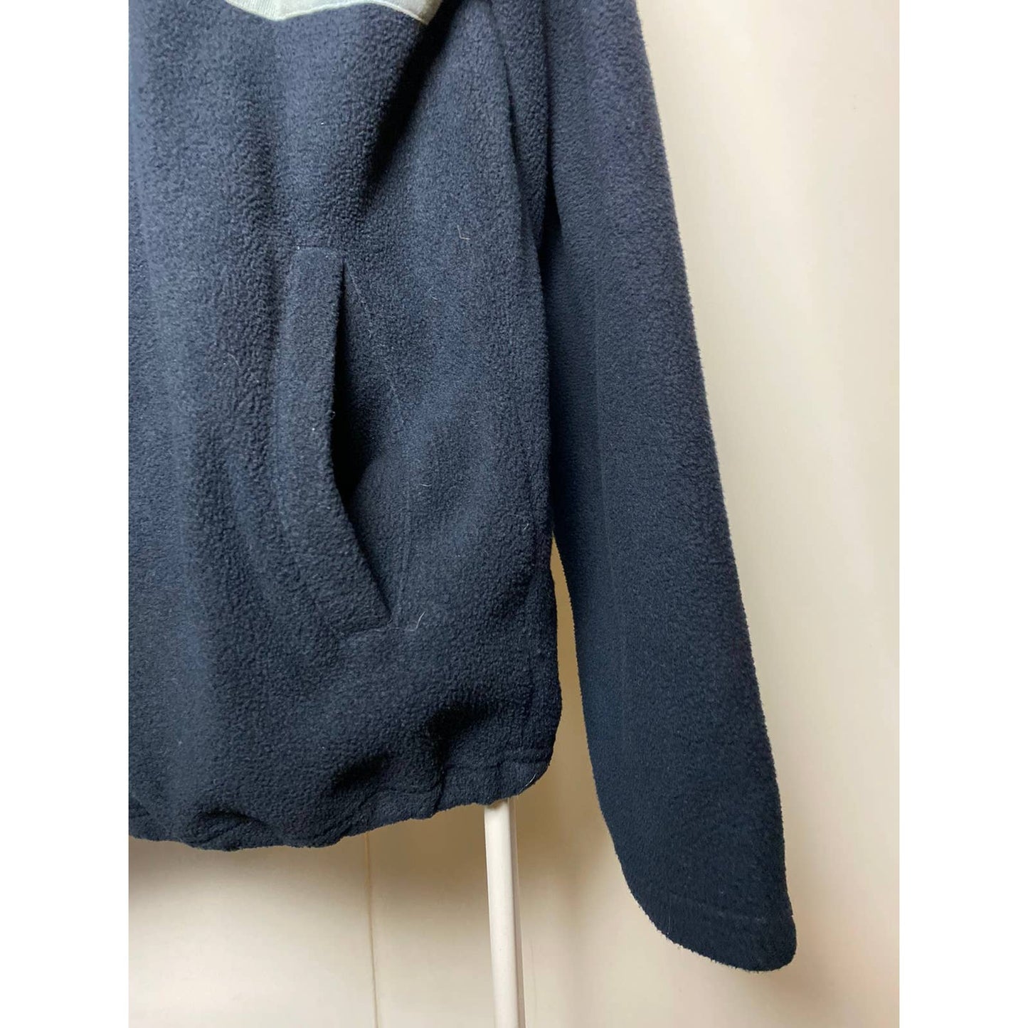 YSL fleece vintage big logo Yves Saint Laurent navy 2000s