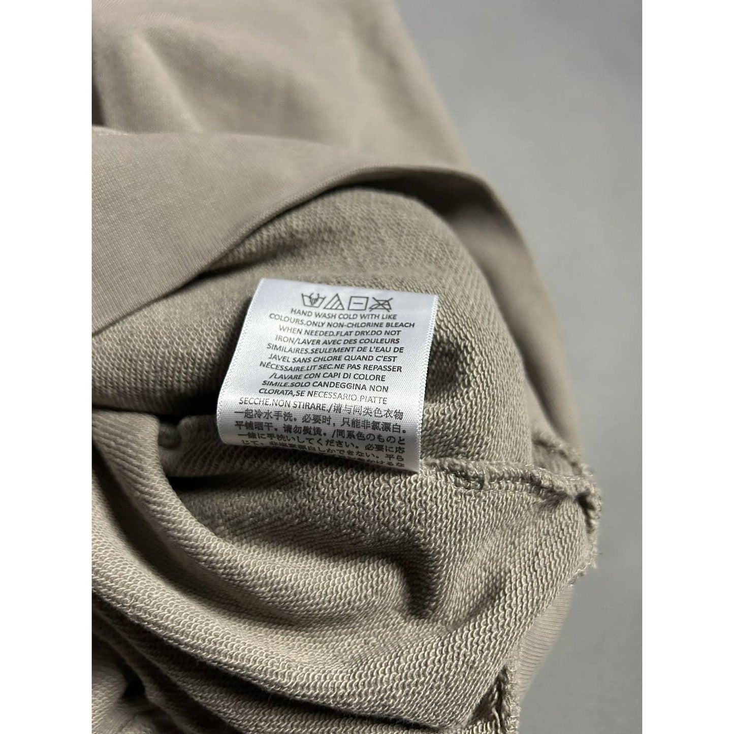 Fear of God Essentials FOG beige sweatshirt polo