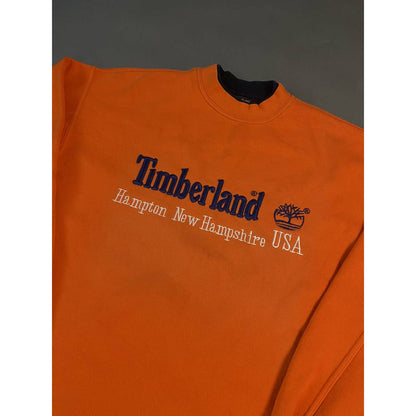 Timberland sweatshirt big logo vintage Orange