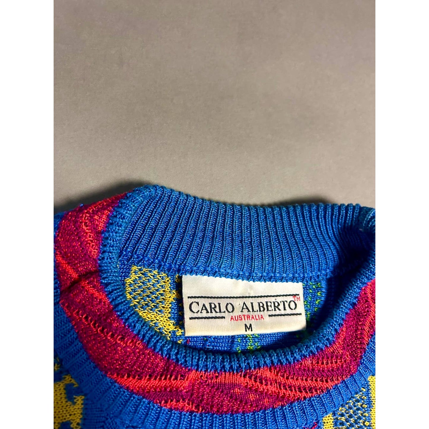 Carlo alberto vintage cable knit sweater Coogi style