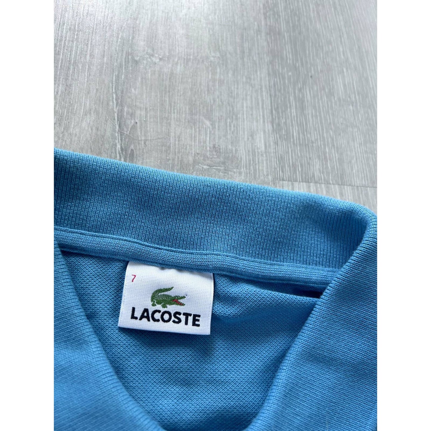 Lacoste vintage blue long sleeve polo t-shirt rugby