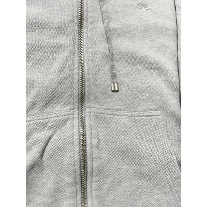 Dior Grey Bee Zip-Up Hoodie