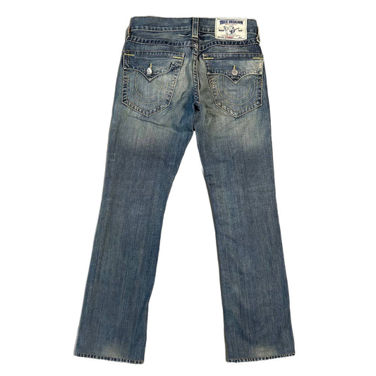 True Religion vintage navy jeans straight Y2K distressed