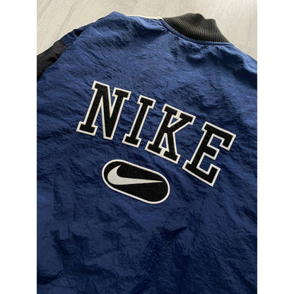 Nike varsity bomber jacket navy big logo vintage