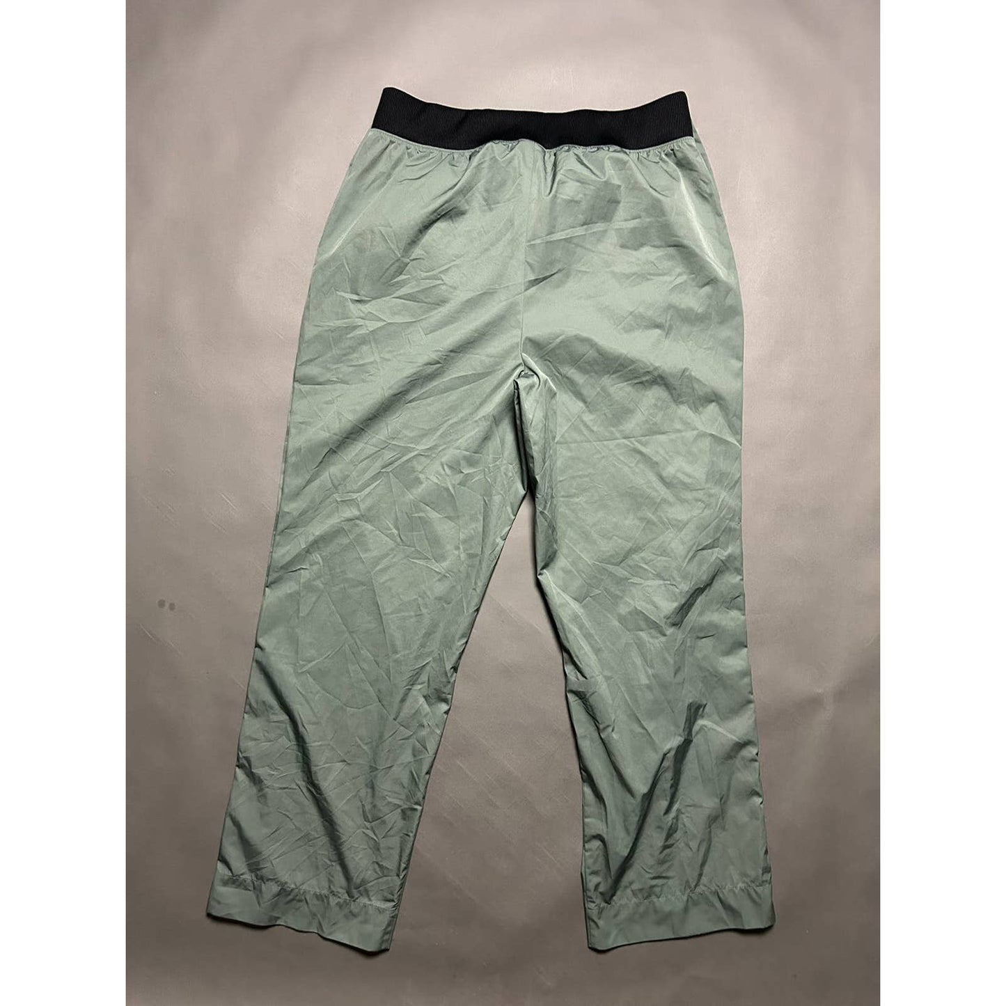 Nike vintage green nylon track pants button up drill Y2K