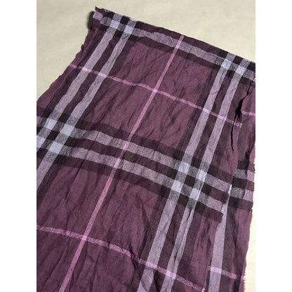 Burberry scarf thin purple nova check rare