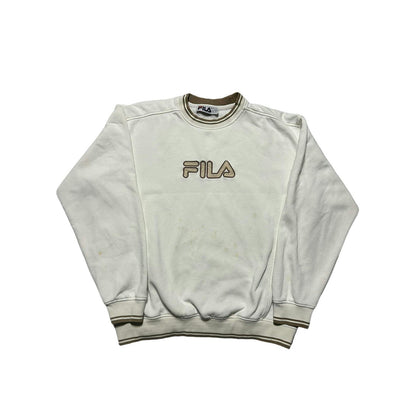 Fila vintage cream white sweatshirt big logo