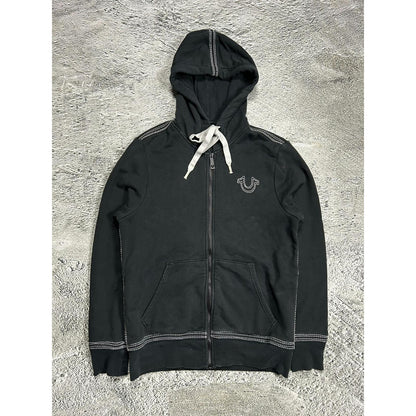 True Religion black track suit vintage zip hoodie sweatpants