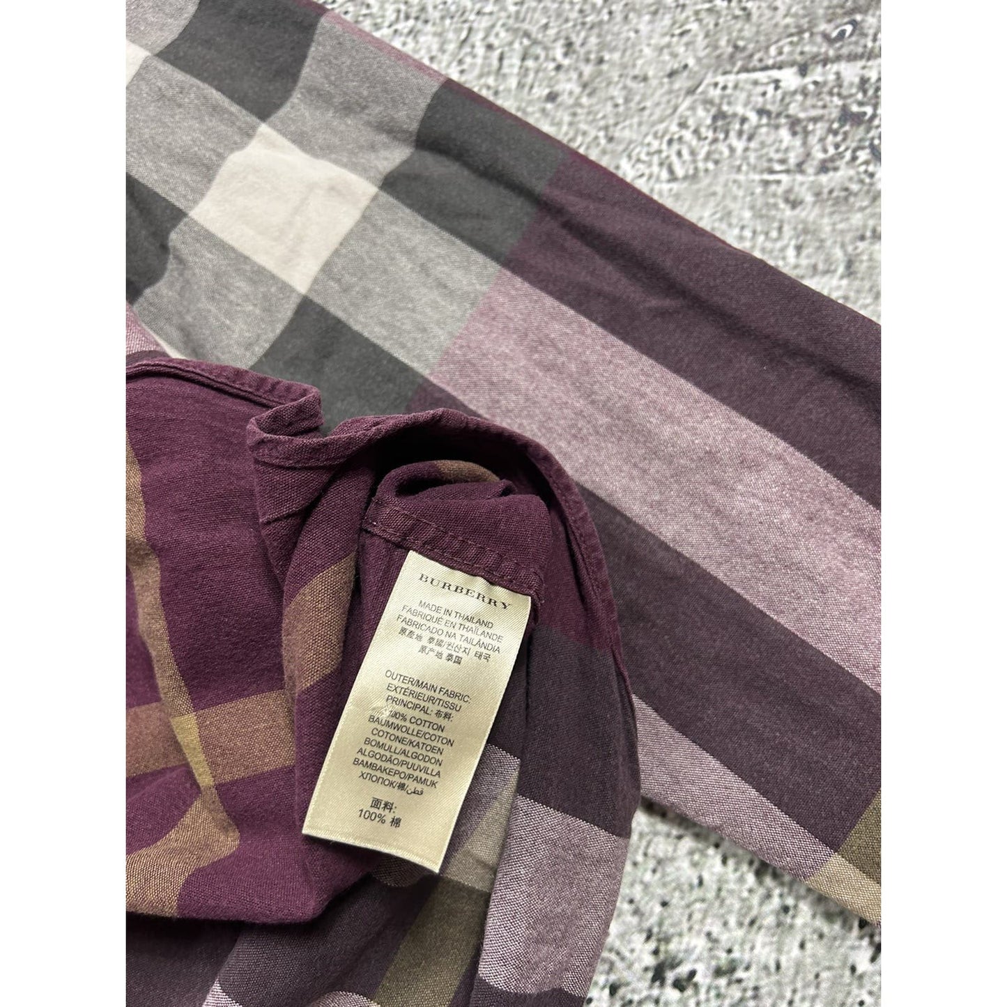 Burberry vintage nova check shirt purple full print Brit